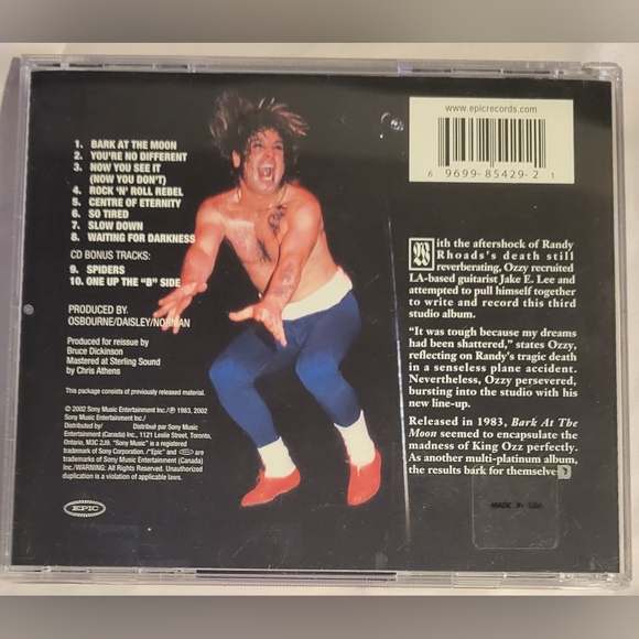 Ozzy Osbourne - Bark At The Moon - Picture 2 of 3